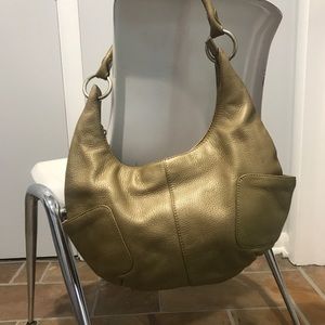 Hobo International gold leather hobo purse